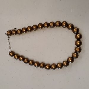 Bronze bead necklace 22"